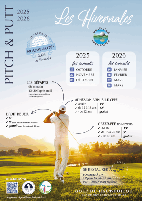 Compétition Les Hivernales Pitch & Putt 2025-2026 Haut-Poitou